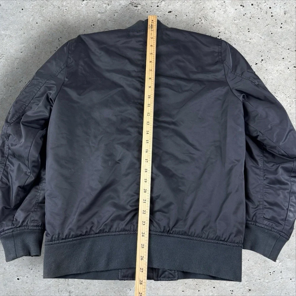 Abercrombie & Fitch Black Bomber Jacket‎ Men's Small Quilted Flight